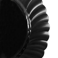 Wholesale 9" PS Plastic Scalloped Plate Black - 120 ct