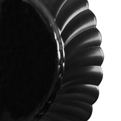 Wholesale 10.25" PS Plastic Scalloped Plate Black - 120 ct