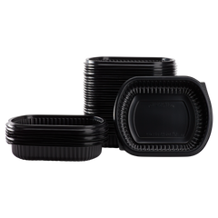 Wholesale 24oz PP Microwaveable Black Take Out Box - 300 ct