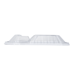 Wholesale OPS Lid for 36oz PP Plastic Microwaveable Black Take Out Box 2 Compartment - 300 ct