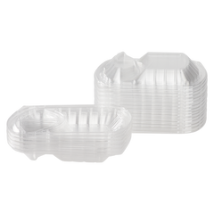 Wholesale OPS Lid for 36oz PP Plastic Microwaveable Black Take Out Box, 3 Compartment - 300 ct