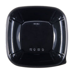Wholesale 160 oz PET Square Bowl Black - 50 ct
