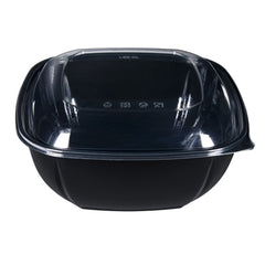 Wholesale 160 oz PET Square Bowl Black - 50 ct