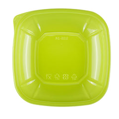 Wholesale 24 oz PET Square Bowl Green - 300 ct