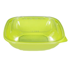 Wholesale 32 oz PET Square Bowl Green - 300 ct