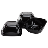Wholesale 48 oz PET Square Bowl Black - 300 ct