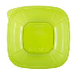 Wholesale 48 oz PET Square Bowl Green - 300 ct