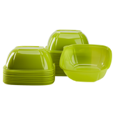 Wholesale 48 oz PET Square Bowl Green - 300 ct