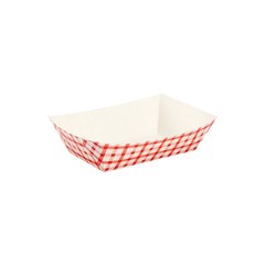 Wholesale Food Tray - Shepherd's Check Red - 2.5 lb - 500 ct
