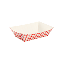 Wholesale Food Tray - Shepherd's Check Red - 3.0 lb - 500 ct