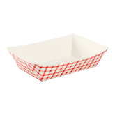 Wholesale Food Tray - Shepherd's Check Red - 5.0 lb - 500 ct