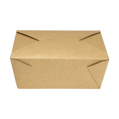 Wholesale 110 fl oz Fold-To-Go Box #4 - Kraft - 160 ct