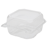 Wholesale 6''x6'' PET Plastic Hinged Containers - 500 ct