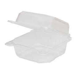 Wholesale 6''x6'' PET Plastic Hinged Containers - 500 ct