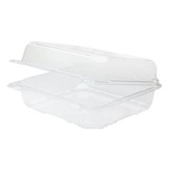 Wholesale 8''x8'' PET Plastic Hinged Containers - 250 ct