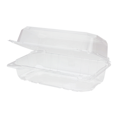 Wholesale 9" x 5" PET Plastic Hinged Containers - 250 ct
