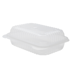 Wholesale 9'' x 6" PP Plastic Hinged Container, 1 compartment - 250 ct