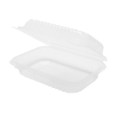 Wholesale 9'' x 6" PP Plastic Hinged Container, 1 compartment - 250 ct