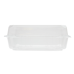 Wholesale 9''x9'' PET Plastic Hinged Containers - 200 ct