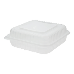 Wholesale 9"x 9" PP Plastic Hinged Containers - 200 ct