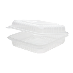 Wholesale 9"x 9" PP Plastic Hinged Containers - 200 ct