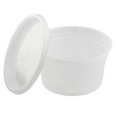 Wholesale 12oz PP Plastic Injection Molded Deli Containers with Lids - 240 ct