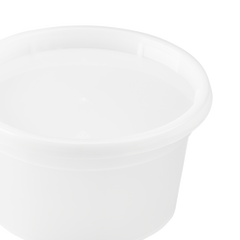 Wholesale 12oz PP Plastic Injection Molded Deli Containers with Lids - 240 ct