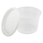 Wholesale 16oz PP Plastic Injection Molded Deli Containers & Lids - 240 ct