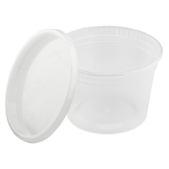 Wholesale 16oz PP Plastic Injection Molded Deli Containers & Lids - 240 ct