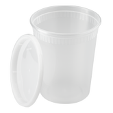 Wholesale 32oz PP Plastic Injection Molded Deli Containers & Lids - 240 ct
