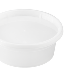 Wholesale 8oz PP Plastic Injection Molded Deli Containers & Lids - 240 ct