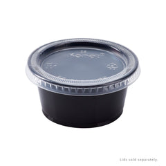 Wholesale 2oz PP Plastic Portion Cups Black - 2,500 ct