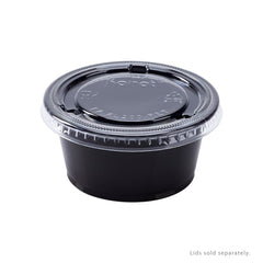 Wholesale 2oz PP Plastic Portion Cups Black - 2,500 ct