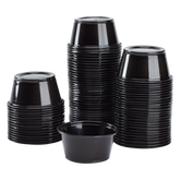 Wholesale 3.25oz PP Plastic Portion Cups Black - 2,500 ct
