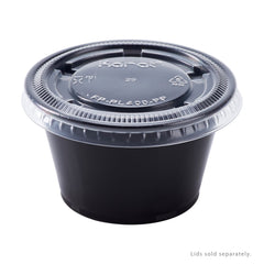 Wholesale 4oz PP Plastic Portion Cups Black - 2,500 ct