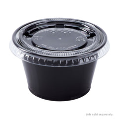 Wholesale 4oz PP Plastic Portion Cups Black - 2,500 ct