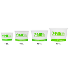 Wholesale 16 oz Eco-friendly Earth Print Ice Cream Paper Cups (114.6mm)