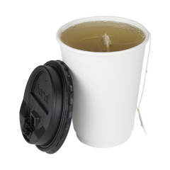 Wholesale 12oz Insulated Paper Hot Cups - White (90mm) - 500 ct