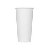 Wholesale 20oz Insulated Paper Hot Cups - White (90mm) - 300 ct