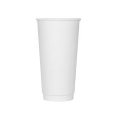Wholesale 20oz Insulated Paper Hot Cups - White (90mm) - 300 ct