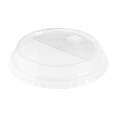 Wholesale Plastic Dome Lids - Half Moon Flip Lids (98mm) - 1,000 ct