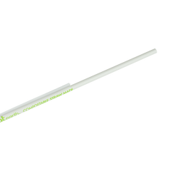 Wholesale 10.25" Eco-Friendly Jumbo Paper Straw (5mm) Wrapped - White (1,200 ct)