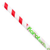 Wholesale 10.25" Eco-Friendly Giant Paper Spiral Straws (7mm) Wrapped - Red & White - 1,200 ct