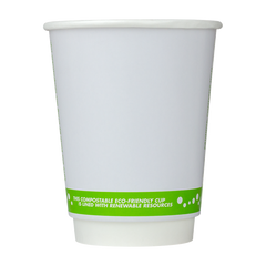 Wholesale 12 oz. Eco-Friendly Insulated Paper Hot Cups - One Cup, One Earth - 90mm - 500 ct