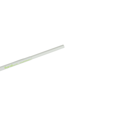 Wholesale 7.75" Giant Paper Straw 7mm Wrapped White 2,000 ct