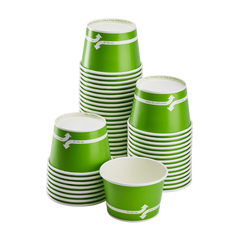 Wholesale 12 oz Green Ice Cream Paper Cups (100mm) - 1,000 ct