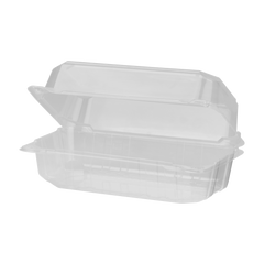 Wholesale 9''x5'' PLA Hinged Container - 250 ct