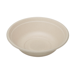 Wholesale 32oz Bagasse Bowl, Round, Natural - 500 ct