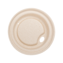 Wholesale Bagasse Sipper Dome Lid for 8 oz. Hot Cup - Natural - 500 ct