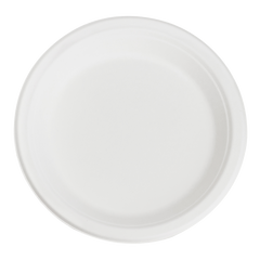 Wholesale 9'' Compostable Bagasse Round Plates - 500 ct